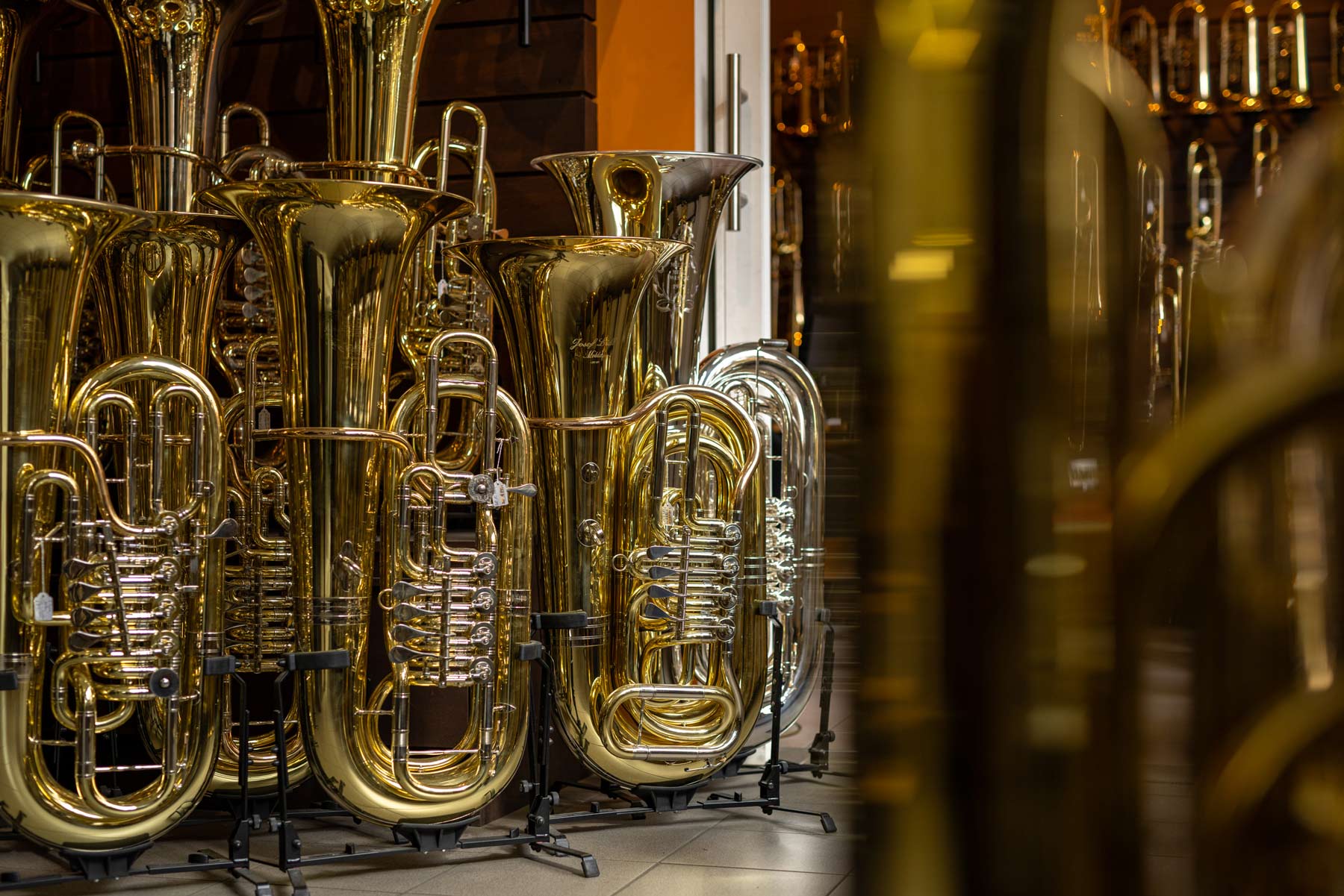 Tuben und Trompeten bei Vogt instruments Leipzig